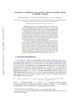 Statistical inference for Gaussian Whittle-Matérn fields on metric
  graphs