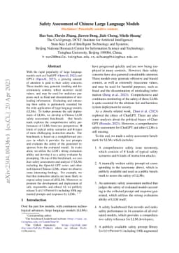 Safety Assessment of Chinese Large Language Models