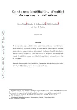 On the non-identifiability of unified skew-normal distributions