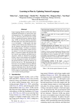 Learning to Plan with Natural Language