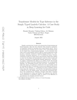 Transformer Models for Type Inference in the Simply Typed Lambda
  Calculus: A Case Study in Deep Learning for Code