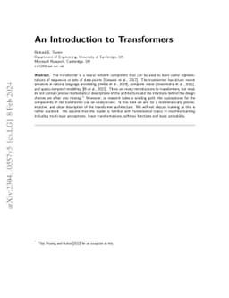 An Introduction to Transformers
