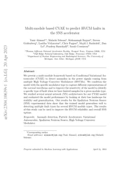 Multi-module based CVAE to predict HVCM faults in the SNS accelerator