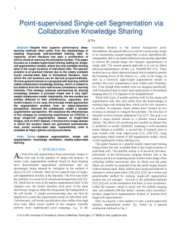 Point-supervised Single-cell Segmentation via Collaborative Knowledge
  Sharing