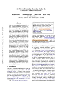 ReCEval: Evaluating Reasoning Chains via Correctness and Informativeness