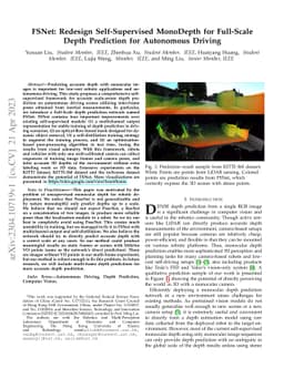 FSNet: Redesign Self-Supervised MonoDepth for Full-Scale Depth
  Prediction for Autonomous Driving
