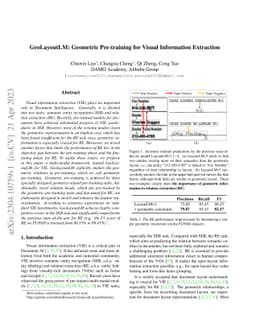 GeoLayoutLM: Geometric Pre-training for Visual Information Extraction