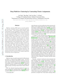 Deep Multiview Clustering by Contrasting Cluster Assignments