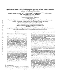 Denial-of-Service or Fine-Grained Control: Towards Flexible Model
  Poisoning Attacks on Federated Learning