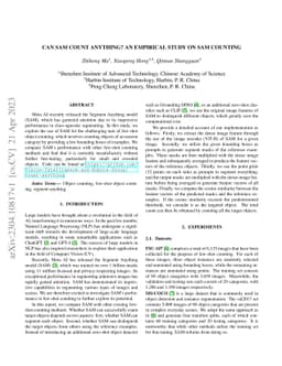 Can SAM Count Anything? An Empirical Study on SAM Counting