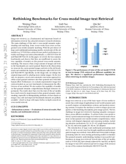 Rethinking Benchmarks for Cross-modal Image-text Retrieval