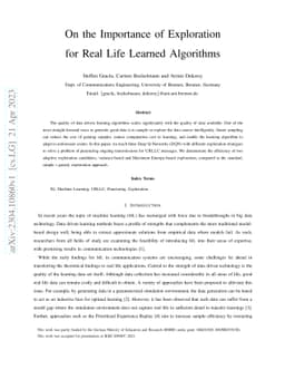 On the Importance of Exploration for Real Life Learned Algorithms