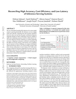 Reconciling High Accuracy, Cost-Efficiency, and Low Latency of Inference
  Serving Systems
