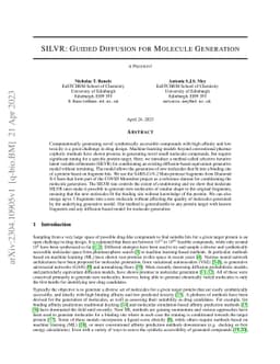 SILVR: Guided Diffusion for Molecule Generation