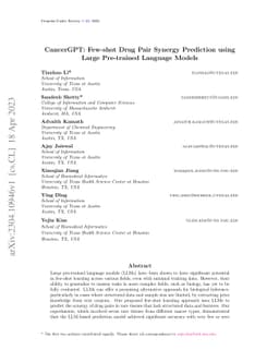 CancerGPT: Few-shot Drug Pair Synergy Prediction using Large Pre-trained
  Language Models