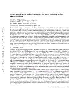 Using Mobile Data and Deep Models to Assess Auditory Verbal
  Hallucinations