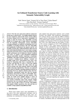 An Unbiased Transformer Source Code Learning with Semantic Vulnerability
  Graph