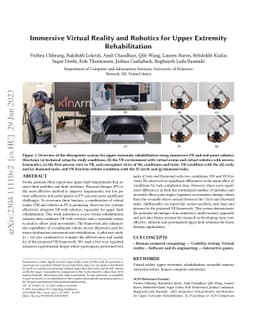 Immersive Virtual Reality and Robotics for Upper Extremity
  Rehabilitation