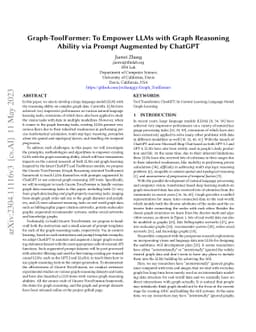 Graph-ToolFormer: To Empower LLMs with Graph Reasoning Ability via
  Prompt Augmented by ChatGPT