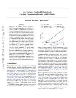 Low-Variance Gradient Estimation in Unrolled Computation Graphs with
  ES-Single