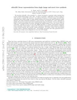 altiro3D: Scene representation from single image and novel view
  synthesis