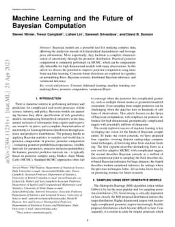 Machine Learning and the Future of Bayesian Computation