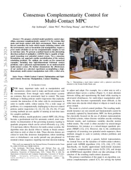 Consensus Complementarity Control for Multi-Contact MPC