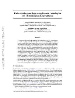 Understanding and Improving Feature Learning for Out-of-Distribution
  Generalization