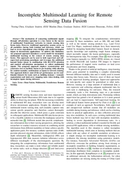 Incomplete Multimodal Learning for Remote Sensing Data Fusion
