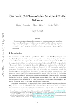 Stochastic Cell Transmission Models of Traffic Networks