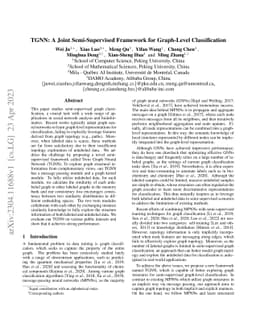 TGNN: A Joint Semi-supervised Framework for Graph-level Classification