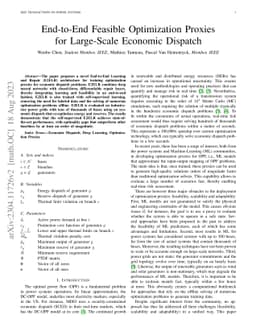 End-to-End Feasible Optimization Proxies for Large-Scale Economic
  Dispatch
