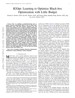 B2Opt: Learning to Optimize Black-box Optimization with Little Budget