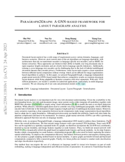 PARAGRAPH2GRAPH: A GNN-based framework for layout paragraph analysis