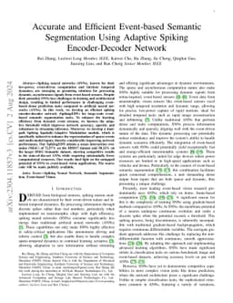 Accurate and Efficient Event-based Semantic Segmentation Using Adaptive
  Spiking Encoder-Decoder Network