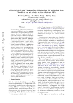 Generation-driven Contrastive Self-training for Zero-shot Text
  Classification with Instruction-following LLM