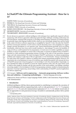 Is ChatGPT the Ultimate Programming Assistant -- How far is it?