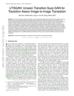 UTSGAN: Unseen Transition Suss GAN for Transition-Aware Image-to-image
  Translation