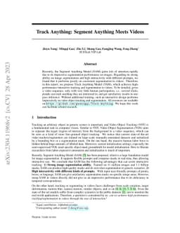 Track Anything: Segment Anything Meets Videos