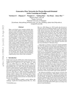 Generative Flow Networks for Precise Reward-Oriented Active Learning on
  Graphs