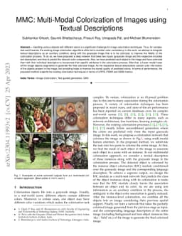 MMC: Multi-Modal Colorization of Images using Textual Descriptions