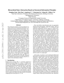 Hierarchical State Abstraction Based on Structural Information
  Principles