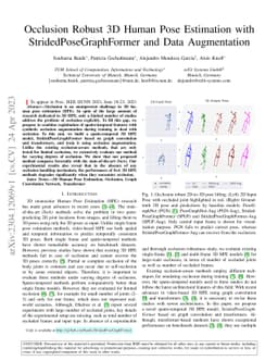 Occlusion Robust 3D Human Pose Estimation with StridedPoseGraphFormer
  and Data Augmentation