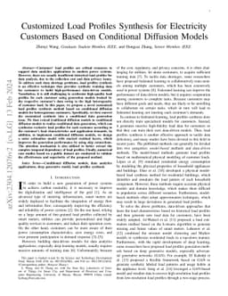 Customized Load Profiles Synthesis for Electricity Customers Based on
  Conditional Diffusion Models