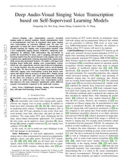Deep Audio-Visual Singing Voice Transcription based on Self-Supervised
  Learning Models