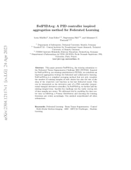 FedPIDAvg: A PID controller inspired aggregation method for Federated
  Learning
