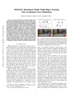 MOTLEE: Distributed Mobile Multi-Object Tracking with Localization Error
  Elimination
