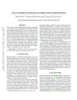 Small-footprint slimmable networks for keyword spotting