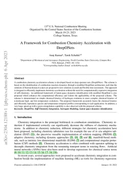 A Framework for Combustion Chemistry Acceleration with DeepONets