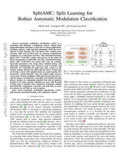 SplitAMC: Split Learning for Robust Automatic Modulation Classification